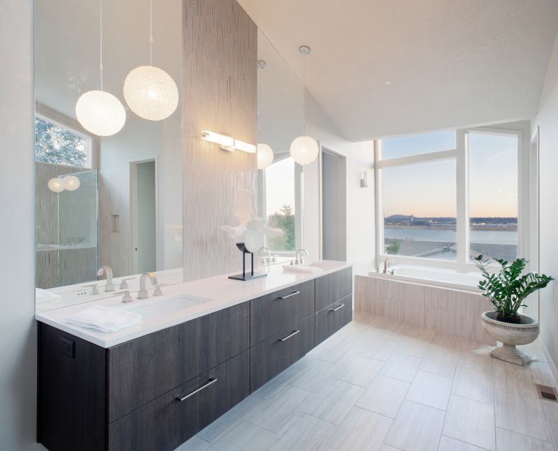 Wide View of a Modern Bathroom